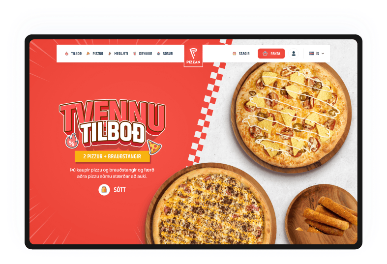 Mockup Custom Website - Pizzan Desktop