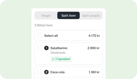 Reikningi skipt milli gesta