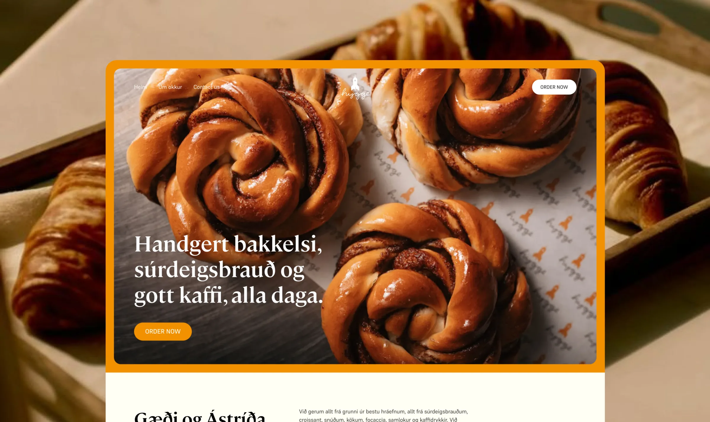 Hygge Bakery website