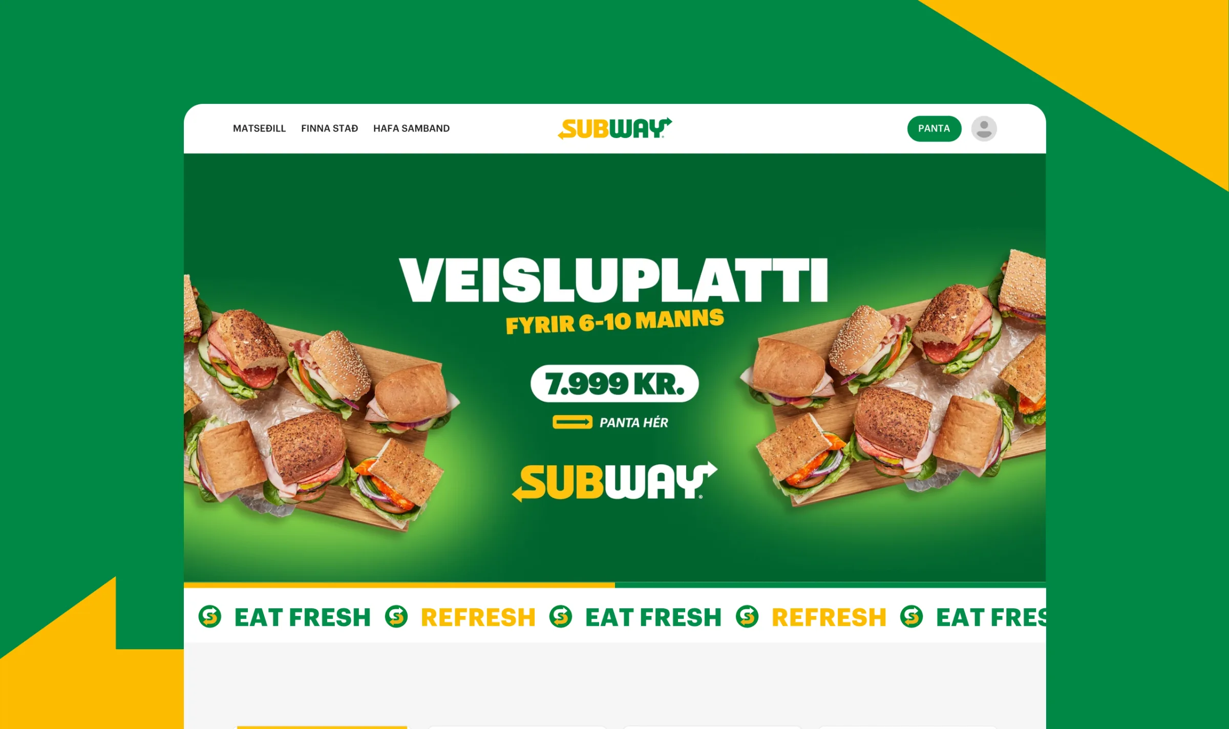 Vefur Subway Iceland