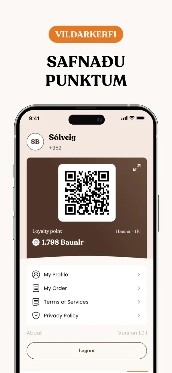 Loyalty card and points balance